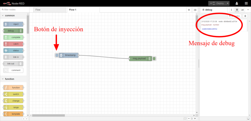 Nodos en Node-Red